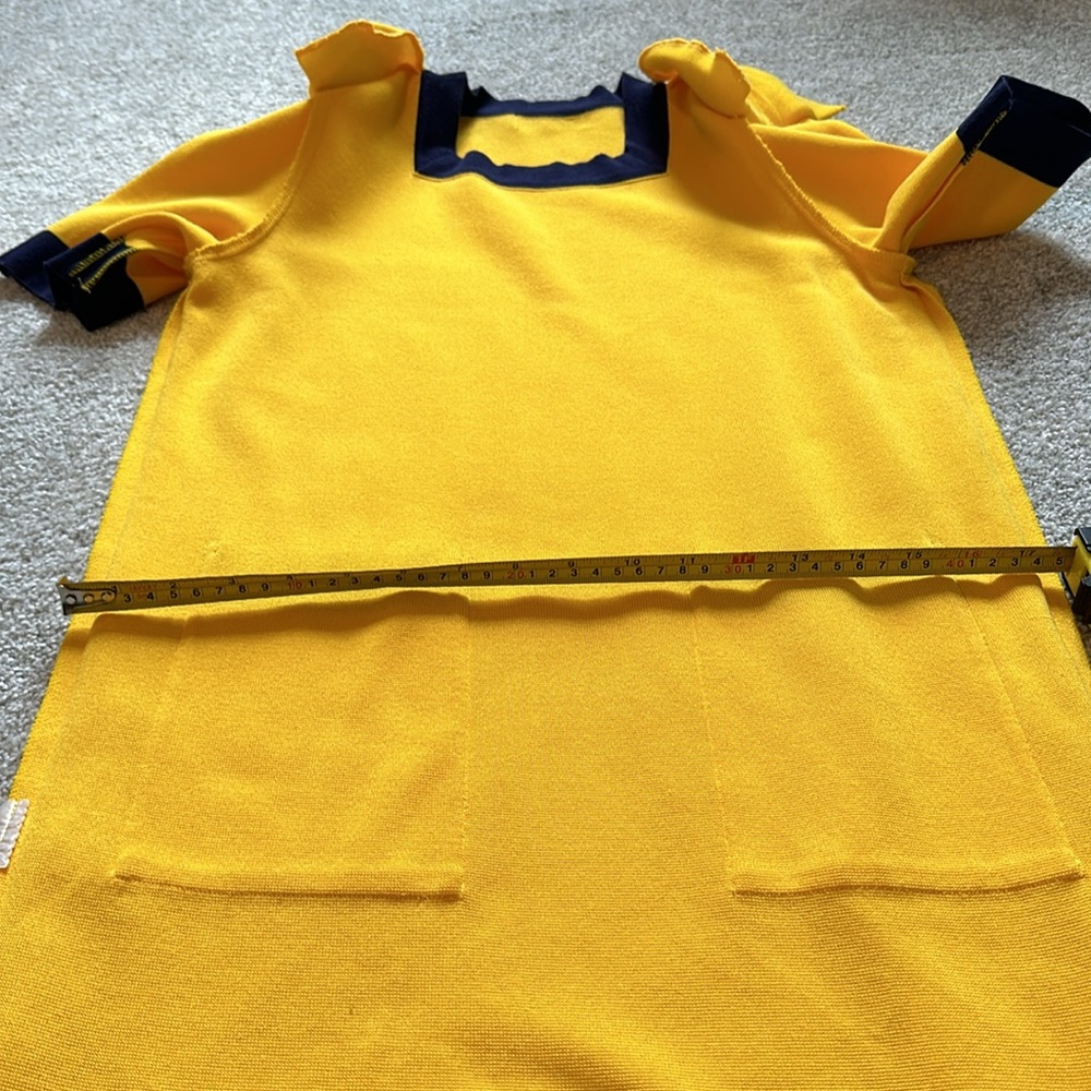Yves Saint Laurent Yellow and Black Midi Dress - Picture 16 of 16